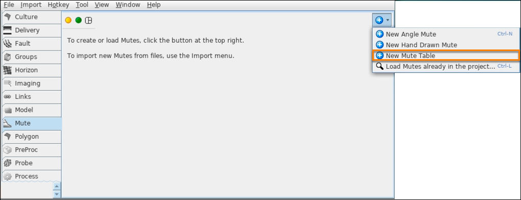 Create an angle mute table