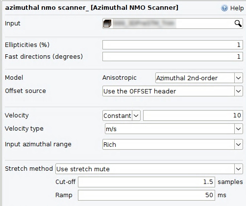 Azimuthal NMO Scanner details panel