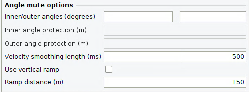Angle mute options