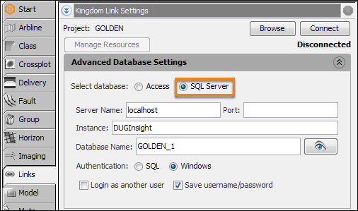 Switching between SQL Server and Access databases