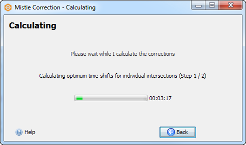 Calculate mistie corrections
