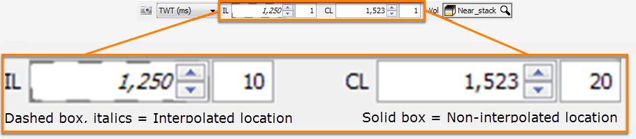 Interpolation in section views